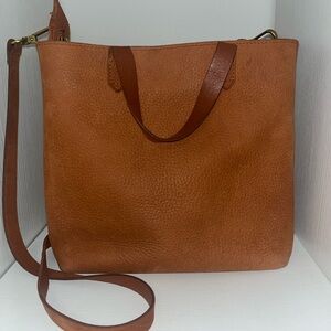 Madewell Zip Top Transport Tote Crossbody Bag in Nubuck Leather